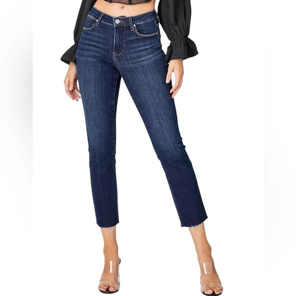 Risen Jeans | Mid Rise Straight Raw Edge RDP5203X, Size 1X - Picture 1 of 4